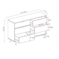 Mid-Century Modern Groove Wood 6 Drawer Dresser - Saracina Home -Saracina Home Shop GUEST 00517b78 51c3 4bd6 b25d 1b4df6d40b7d