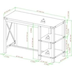 Rustic Farmhouse Metal X Kitchen Island With Shelves - Saracina Home -Saracina Home Shop GUEST 0142461f c229 4e13 b506 be15f851baff