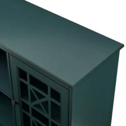 Bayland Transitional Double Fretwork Door Sideboard Antique Dark Teal - Saracina Home -Saracina Home Shop GUEST 032e0317 9cd6 49a7 932b 76c4d555ae64