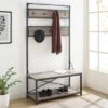 72" Industrial Farmhouse Metal And Wood Hall Tree Gray Wash - Saracina Home 2 72" Industrial Farmhouse Metal And Wood Hall Tree Gray Wash - Saracina Home -Saracina Home Shop GUEST 03514d9b 3dc5 40be 8f68 9b72cdf0e122