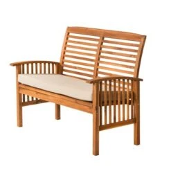 Ravenscroft Modern Boho Acacia Wood Slatted Outdoor Loveseat With Cushion - Saracina Home 15 Ravenscroft Modern Boho Acacia Wood Slatted Outdoor Loveseat With Cushion - Saracina Home -Saracina Home Shop GUEST 0351f6f8 42ea 446b 819c e7d0b3a28178