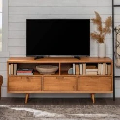 Cara Mid-Century Modern 3 Drawer TV Stand For TVs Up To 65" - Saracina Home 13 Cara Mid-Century Modern 3 Drawer TV Stand For TVs Up To 65" - Saracina Home -Saracina Home Shop GUEST 0382d846 581a 4903 9ef0 400ed4eadf41