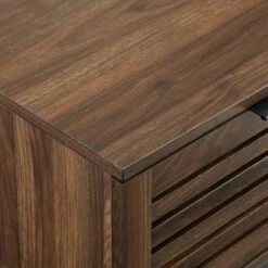 Visconti Boho Slat Pull Down Door Side Table Dark Walnut - Saracina Home -Saracina Home Shop GUEST 03c8c9bc 6506 48cb b6c6 140bd7002610