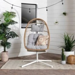 Toluca Hanging Outdoor Boho Egg Chair With Cushion - Saracina Home 9 Toluca Hanging Outdoor Boho Egg Chair With Cushion - Saracina Home -Saracina Home Shop GUEST 05e77d11 5bc0 4aed 8be6 80ea07404972