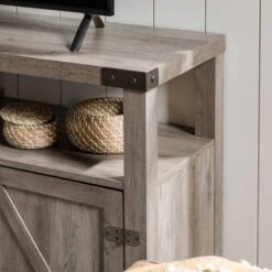 2 Door Farmhouse Highboy TV Stand For TVs Up To 65" Gray Wash - Saracina Home 12 2 Door Farmhouse Highboy TV Stand For TVs Up To 65" Gray Wash - Saracina Home -Saracina Home Shop GUEST 06469eca 2eb6 4660 87fa 2c2d533f27d1