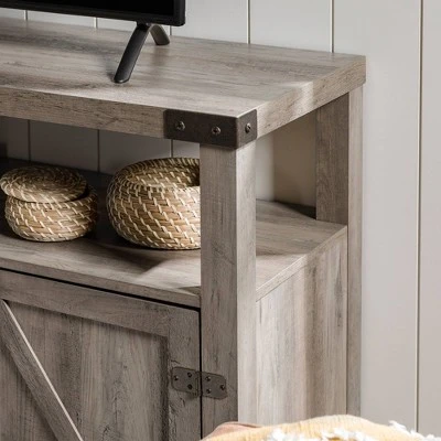 2 Door Farmhouse Highboy TV Stand for TVs up to 65" Gray Wash - Saracina Home 2 Door Farmhouse Highboy TV Stand For TVs Up To 65" Gray Wash - Saracina Home -Saracina Home Shop GUEST 06469eca 2eb6 4660 87fa 2c2d533f27d1