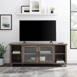 Rustic Transitional 2 Door TV Stand For TVs Up To 65" - Saracina Home -Saracina Home Shop GUEST 06584a9e 15d9 4789 931a 701c8d75552c