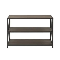 25.62" X Frame Metal And Wood Media Bookshelf - Saracina Home -Saracina Home Shop GUEST 065c78e4 6b9d 4b4f 9b9d dca91f9fd7a7