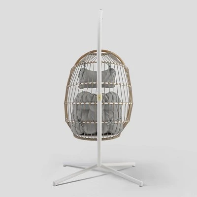 Toluca Hanging Outdoor Boho Egg Chair with Cushion - Saracina Home Toluca Hanging Outdoor Boho Egg Chair With Cushion - Saracina Home -Saracina Home Shop GUEST 08c8a455 a9dc 4661 9087 f41138a05920