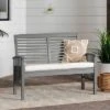 Ravenscroft Modern Boho Acacia Wood Slatted Outdoor Loveseat With Cushion - Saracina Home -Saracina Home Shop GUEST 0aa03bda f0d5 4309 931f 0068670752e0