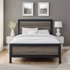 Queen Industrial Wood And Metal Bed - Saracina Home -Saracina Home Shop GUEST 0aaa159b 9726 4847 a2ca 81faa2db453f