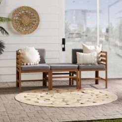 3pc Modular Acacia Wood Patio Chat Set With Cushions - Saracina Home 18 3pc Modular Acacia Wood Patio Chat Set With Cushions - Saracina Home -Saracina Home Shop GUEST 0cc98f2e b722 427a 87d4 32913241f2ba