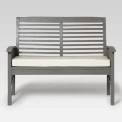 Ravenscroft Modern Boho Acacia Wood Slatted Outdoor Loveseat With Cushion - Saracina Home 11 Ravenscroft Modern Boho Acacia Wood Slatted Outdoor Loveseat With Cushion - Saracina Home -Saracina Home Shop GUEST 0dbd203a 5897 40bc 8b63 d1f8169219b7
