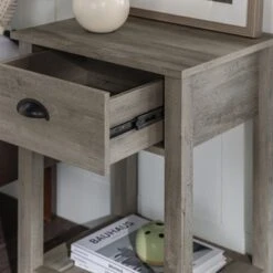 June Rustic Transitional Square Nightstand With Lower Shelf - Saracina Home -Saracina Home Shop GUEST 10a07d47 a273 4bf0 8f51 fb4922f46534