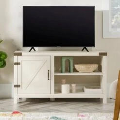 Clarabelle Rustic Industrial Barn Door TV Stand For TVs Up To 50" - Saracina Home 11 Clarabelle Rustic Industrial Barn Door TV Stand For TVs Up To 50" - Saracina Home -Saracina Home Shop GUEST 12ba9c89 6ca9 4b3a a865 66e4af484235