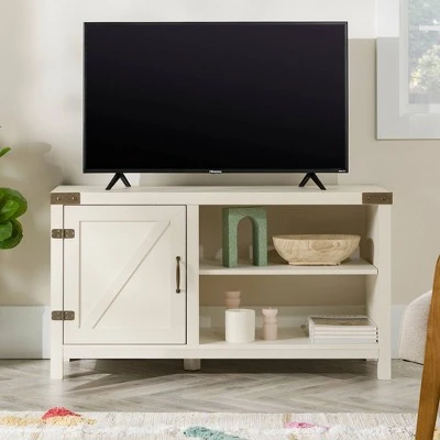 Clarabelle Rustic Industrial Barn Door TV Stand for TVs up to 50" - Saracina Home Clarabelle Rustic Industrial Barn Door TV Stand For TVs Up To 50" - Saracina Home -Saracina Home Shop GUEST 12ba9c89 6ca9 4b3a a865 66e4af484235