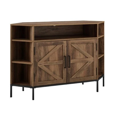 Atticus Modern Farmhouse 2 Door Corner TV Stand for TVs up to 55" Rustic Oak - Saracina Home Atticus Modern Farmhouse 2 Door Corner TV Stand For TVs Up To 55" Rustic Oak - Saracina Home -Saracina Home Shop GUEST 12dccd32 5ce0 4038 bc0d c13dfaaadb23