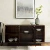 Shing Modern Striped Door 60" Sideboard With Glass Shelves Dark Walnut - Saracina Home 1 Shing Modern Striped Door 60" Sideboard With Glass Shelves Dark Walnut - Saracina Home -Saracina Home Shop GUEST 1371de9a d65e 42ea b359 d4c207870242