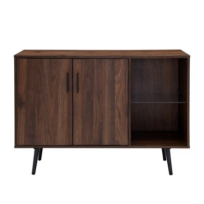 44" Mid-Century Modern Asymmetrical Sideboard Dark Walnut - Saracina Home 44" Mid-Century Modern Asymmetrical Sideboard Dark Walnut - Saracina Home -Saracina Home Shop GUEST 1510bfd3 f7ac 402b ba1f 3c1e42294909