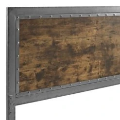 Queen Urban Industrial Wood And Metal Panel Headboard Brown - Saracina Home -Saracina Home Shop GUEST 15fdc5a6 0c50 440c 980e 87969cf244c8