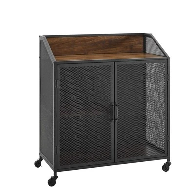 Urban Industrial Metal Mesh Bar Cart with Wheels - Saracina Home Urban Industrial Metal Mesh Bar Cart With Wheels - Saracina Home -Saracina Home Shop GUEST 1693720a 5786 48d6 a0b4 cb525df83ab4