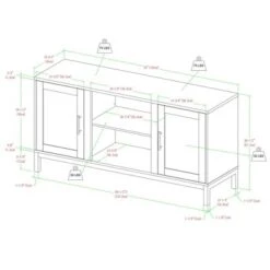 Pierceton Modern Double Glass Door With Metal Legs TV Stand For TVs Up To 58" White - Saracina Home 9 Pierceton Modern Double Glass Door With Metal Legs TV Stand For TVs Up To 58" White - Saracina Home -Saracina Home Shop GUEST 174f6eb3 691f 47d2 8c7e f1c92dcee110