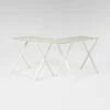 Modern Glass L Shaped Gaming Computer Desk White - Saracina Home