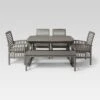 Ravenscroft 6pc Acacia Wood Patio Dining Set With Bench - Gray Wash - Saracina Home 1 Ravenscroft 6pc Acacia Wood Patio Dining Set With Bench - Gray Wash - Saracina Home -Saracina Home Shop GUEST 17c0a97e b284 4b78 ae7c 5cb0216f3955