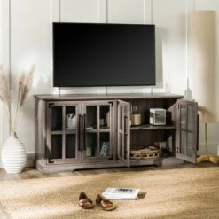 Avalene Modern Farmhouse 4 Door Glass Window Pane TV Stand For TVs Up To 65" - Saracina Home 18 Avalene Modern Farmhouse 4 Door Glass Window Pane TV Stand For TVs Up To 65" - Saracina Home -Saracina Home Shop GUEST 1864d530 a8de 41d7 90e2 11e812d9b115