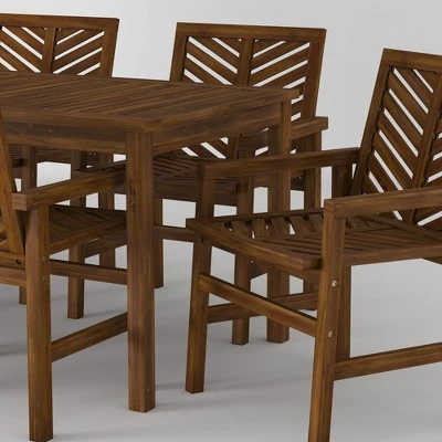 7pc Slatted Chevron Acacia Patio Dining Set - Saracina Home 7pc Slatted Chevron Acacia Patio Dining Set - Saracina Home -Saracina Home Shop GUEST 18f89f83 40cb 48ac b432 ca6ce9410d4b