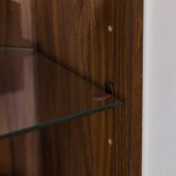 Contemporary Corner TV Stand For TVs Up To 55" Dark Walnut - Saracina Home -Saracina Home Shop GUEST 190c06f6 568e 42b1 af42 d2d0af509c0f