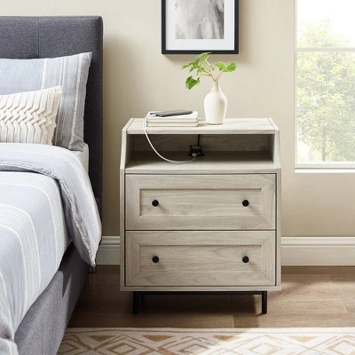 Transitional 2 Drawer Nightstand with USB Port - Saracina Home Transitional 2 Drawer Nightstand With USB Port - Saracina Home -Saracina Home Shop GUEST 1b686574 2313 4386 9820 c1f908f67752