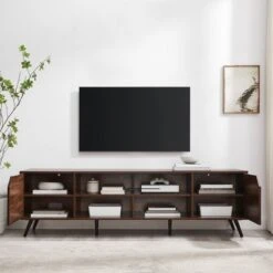 Mid-Century Modern Wide Storage TV Stand For TVs Up To 80" - Saracina Home 6 Mid-Century Modern Wide Storage TV Stand For TVs Up To 80" - Saracina Home -Saracina Home Shop GUEST 1c027cdb eb1c 4b90 af86 77fb50b19b2c