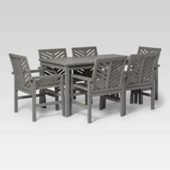 7pc Slatted Chevron Acacia Patio Dining Set - Saracina Home 14 7pc Slatted Chevron Acacia Patio Dining Set - Saracina Home -Saracina Home Shop GUEST 1d49e516 b23d 4ee6 a1e1 e3a2c4f32dfa