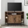 Atticus Modern Farmhouse 2 Door Corner TV Stand For TVs Up To 55" Rustic Oak - Saracina Home -Saracina Home Shop GUEST 1ed4764f 782b 4a4b 8b55 c55c056b5341