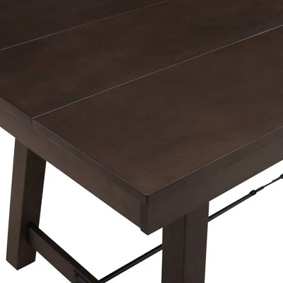 71" Tanya Modern Farmhouse Metal Stretcher Dining Table Dark Brown Oak - Saracina Home 71" Tanya Modern Farmhouse Metal Stretcher Dining Table Dark Brown Oak - Saracina Home -Saracina Home Shop GUEST 208d8bf4 5a81 407c b74e 903a2fb0c33f