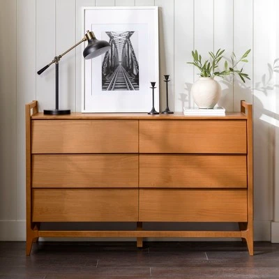 Mid-Century Modern Solid Wood Paneled 6 Drawer Dresser - Saracina Home Mid-Century Modern Solid Wood Paneled 6 Drawer Dresser - Saracina Home -Saracina Home Shop GUEST 20c20e45 936f 4c17 b32f 7474d2ba7530