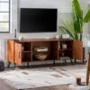 2 Door Mid-Century Modern Wood Storage TV Stand For TVs Up To 65" - Saracina Home -Saracina Home Shop GUEST 2177f7eb 3538 4de4 9c99 e1d0bbb2f31f