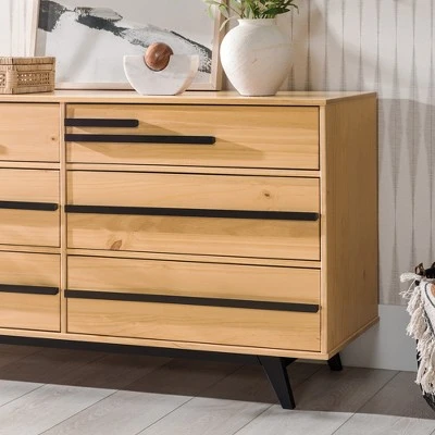 Modern 6 Drawer Double Dresser with Long Handles - Saracina Home Modern 6 Drawer Double Dresser With Long Handles - Saracina Home -Saracina Home Shop GUEST 2398d437 3c82 46a2 a321 290def367454