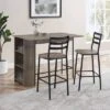 3pc Counter Height Drop Leaf Dining Set Gray Wash - Saracina Home -Saracina Home Shop GUEST 24559541 071a 45c5 a53f 53130a2e05e3