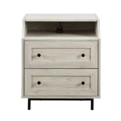 Transitional 2 Drawer Nightstand With USB Port - Saracina Home 4 Transitional 2 Drawer Nightstand With USB Port - Saracina Home -Saracina Home Shop GUEST 25945b3e 4823 49b8 a68b 0b3b259e20b4