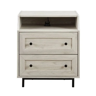 Transitional 2 Drawer Nightstand with USB Port - Saracina Home Transitional 2 Drawer Nightstand With USB Port - Saracina Home -Saracina Home Shop GUEST 25945b3e 4823 49b8 a68b 0b3b259e20b4