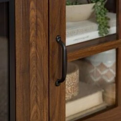 Tasi Transitional Farmhouse Glass Window Pane Door With Electric Fireplace TV Stand For TVs Up To 80" - Saracina Home -Saracina Home Shop GUEST 266745d8 95f0 4abc b2e5 43d1c9c0a3f3