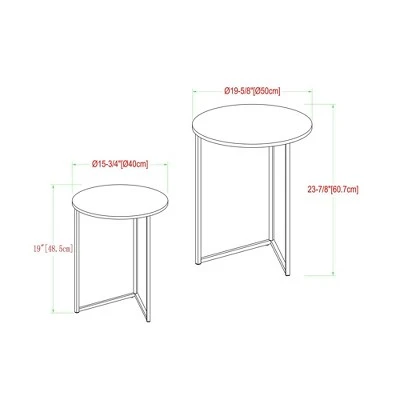 2pc Glam V Leg Nesting Side Tables - Saracina Home 2pc Glam V Leg Nesting Side Tables - Saracina Home -Saracina Home Shop GUEST 274a4737 37b8 4868 bad4 66fc1d2cb9ea