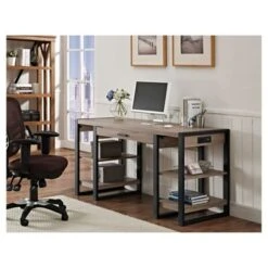 60" Industrial Transitional Tech Desk With USB - Saracina Home -Saracina Home Shop GUEST 27649064 f1fd 4f1c 8f0a b2cf98fb4a01