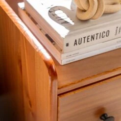 Katie Transitional Tray Top 1 Drawer Solid Wood Nightstand Caramel - Saracina Home -Saracina Home Shop GUEST 28260c3a aaa5 4c99 b79d 239df753c046