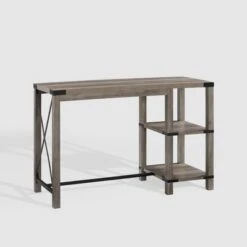 Rustic Farmhouse Metal X Kitchen Island With Shelves - Saracina Home -Saracina Home Shop GUEST 2b42ded9 d42f 4390 a335 ef1844d5dc96