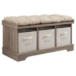 42" Upholstered Wood Entryway Bench With Storage - Saracina Home 6 42" Upholstered Wood Entryway Bench With Storage - Saracina Home -Saracina Home Shop GUEST 2e4527c1 2c36 43cf a91b afbef61b7a7a
