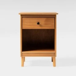 Stiva Classic Mid-Century Modern 1 Drawer Nightstand - Saracina Home -Saracina Home Shop GUEST 2eb57c27 c4b0 437a 8fc7 83c1004a154e