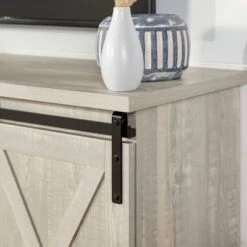 Modern Transitional Sliding Barndoor TV Stand For TVs Up To 65"- Saracina Home -Saracina Home Shop GUEST 2ed1e221 3435 4c95 a81e 6f1a77314c8f